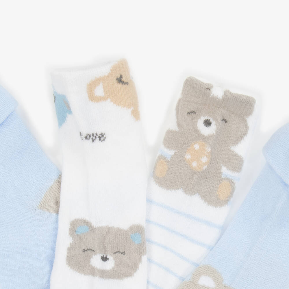 Mayoral Newborn-Baby Boys Blue Knitted Socks Set | Childrensalon Outlet