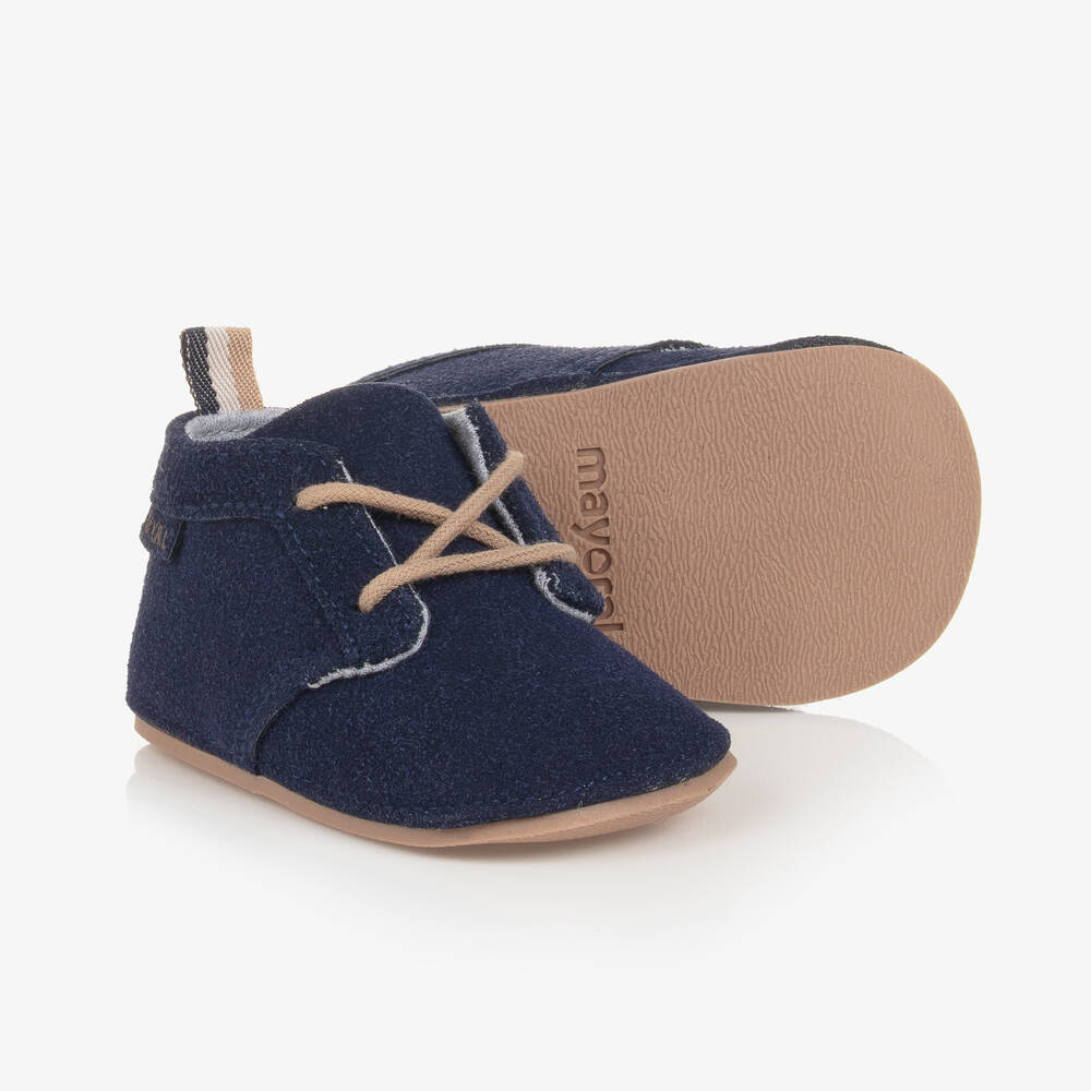 Mayoral - Bottillons bleus à lacets bébé | Childrensalon