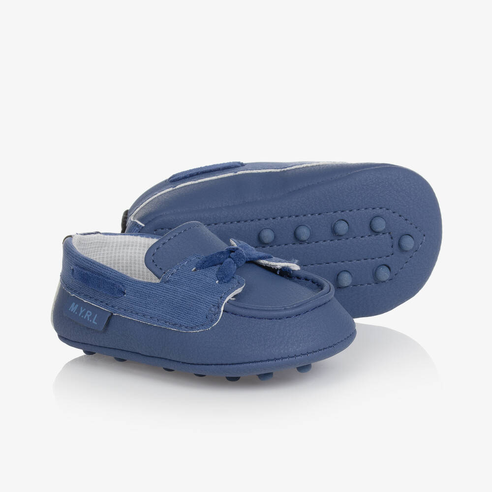 Mayoral Baby Boys Blue Pre Walker Moccasins Childrensalon Outlet