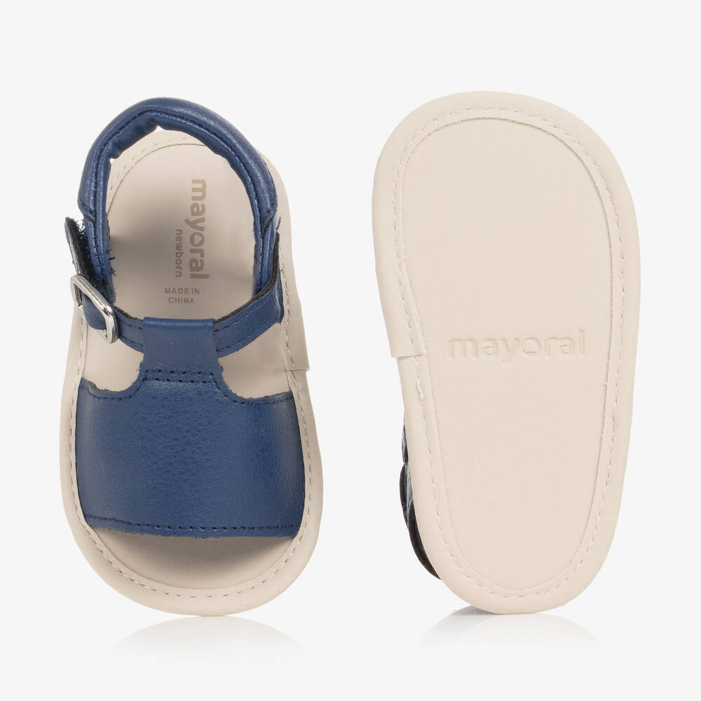 Mayoral-Baby Boys Blue Pre-Walker Sandals | Childrensalon Outlet