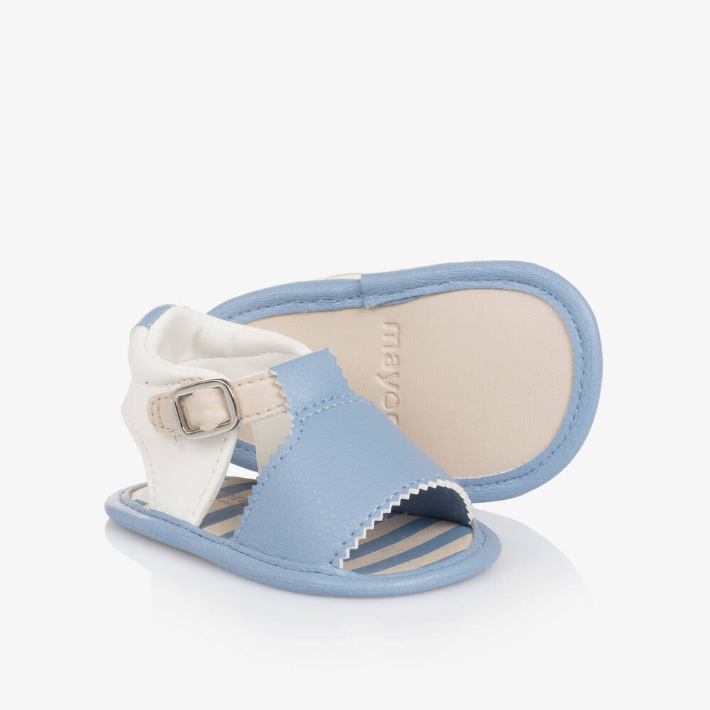 Mayoral Newborn Baby Boys Blue Pre Walker Sandals Childrensalon Outlet