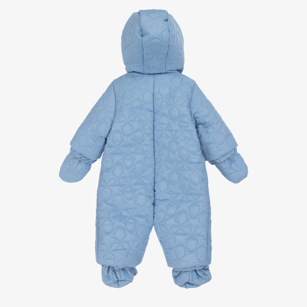 Mayoral Newborn-Baby Boys Blue Quilted Snowsuit | Childrensalon Outlet