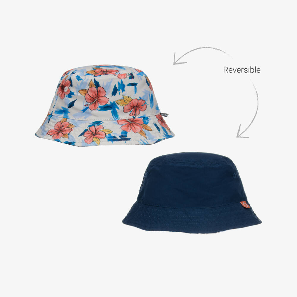 Mayoral-Baby Boys Blue Reversible Hat | Childrensalon Outlet