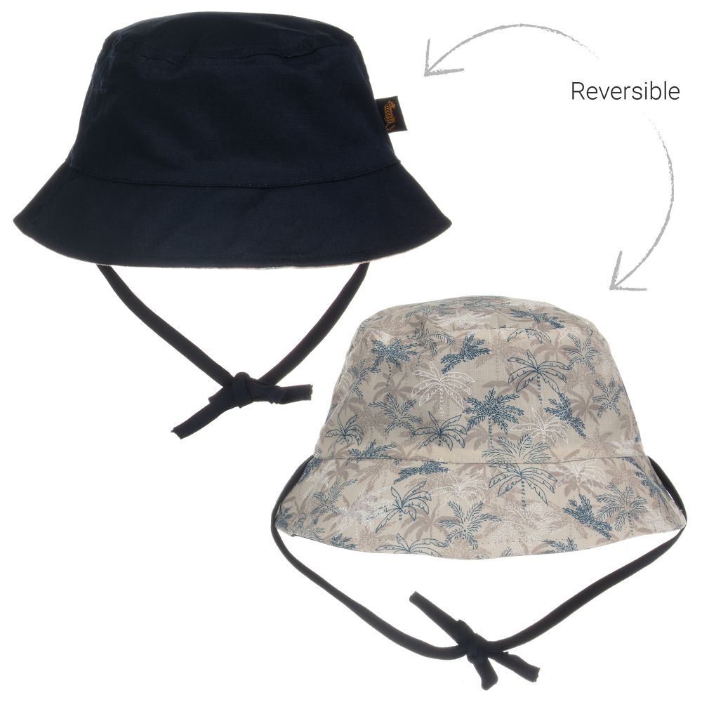 Mayoral - Baby Boys Blue Reversible Hat | Childrensalon