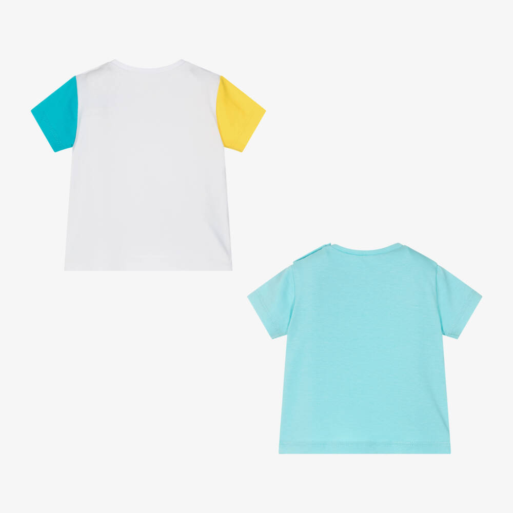 Mayoral-Baby Boys Blue Safari T-Shirts (2 Pack) | Childrensalon Outlet