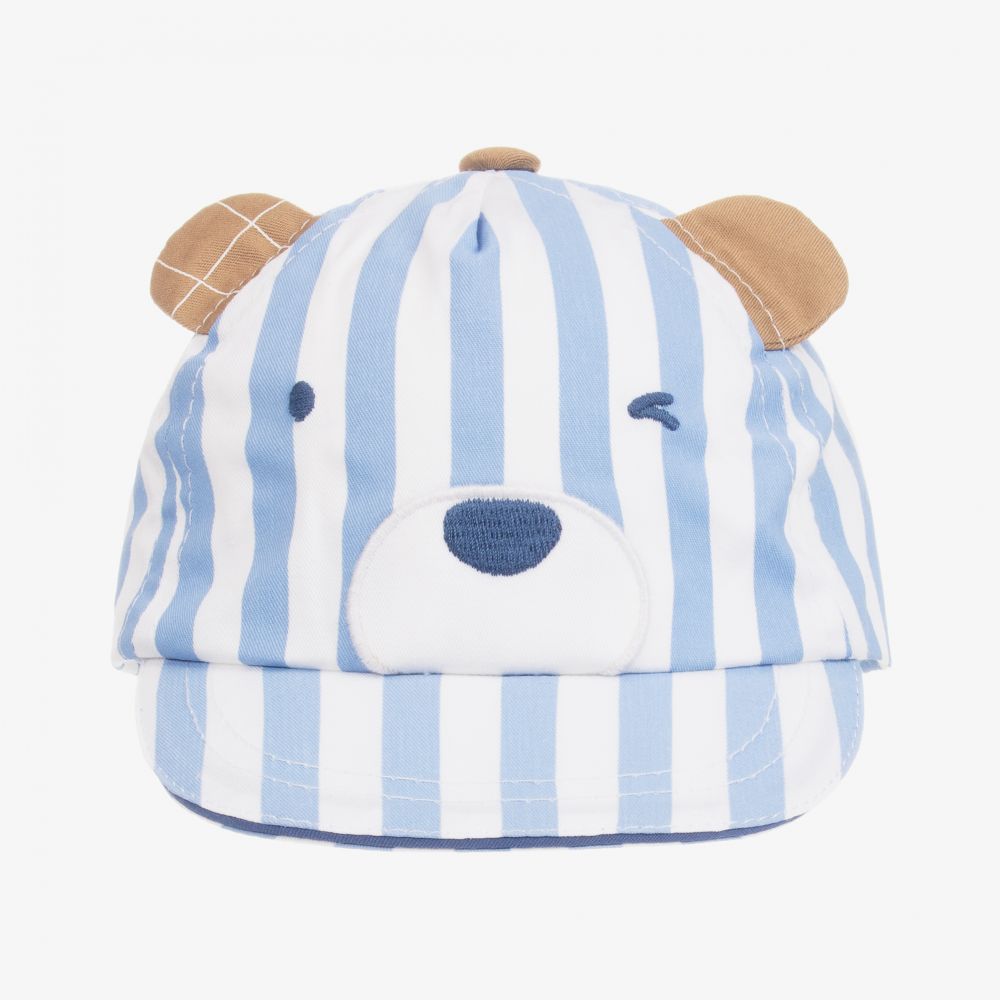 Mayoral Для новорожденных-Бейсболка в голубую полоску для малышей Медвежонок | Childrensalon Outlet
