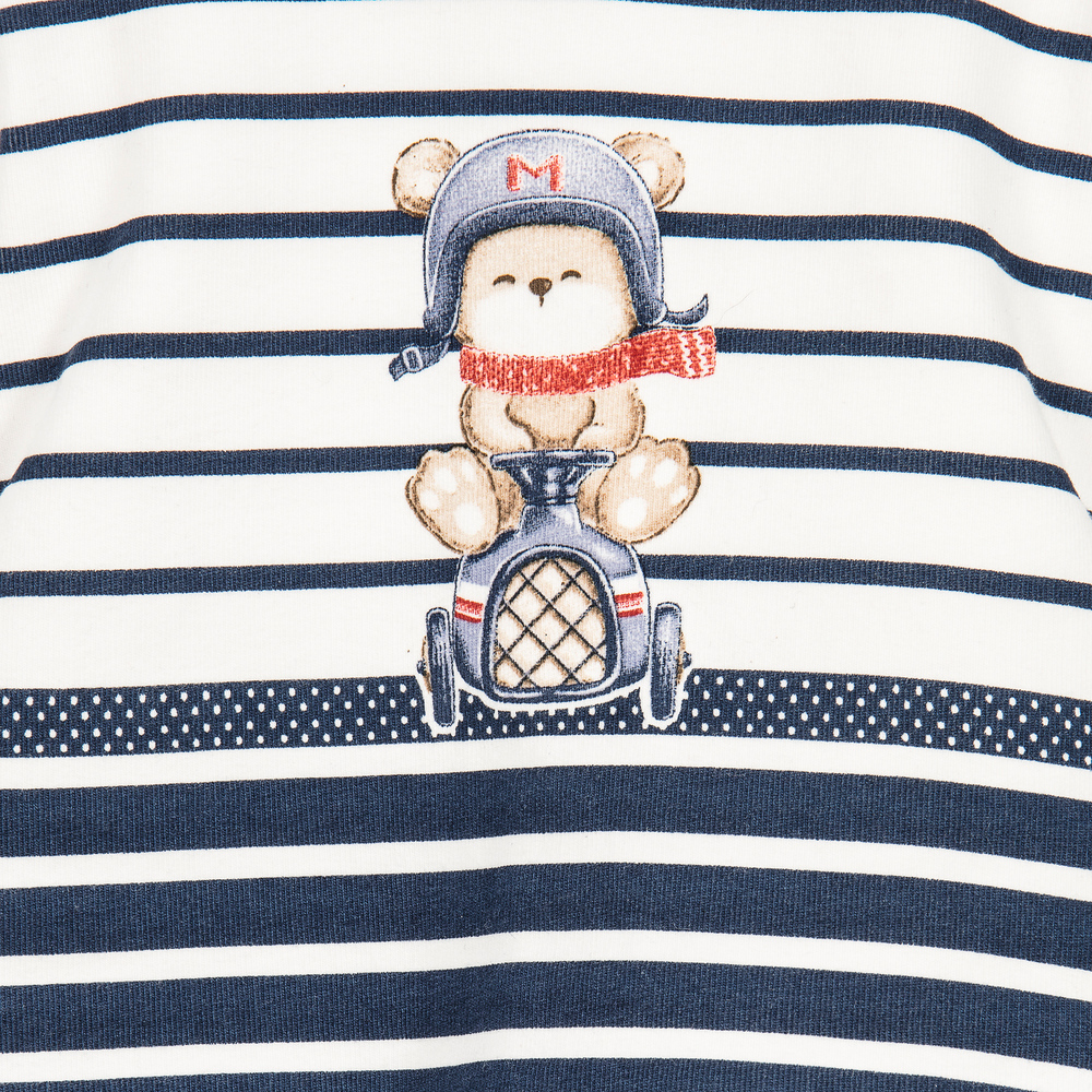 Mayoral Newborn-Baby Boys Blue Striped Outfit | Childrensalon Outlet