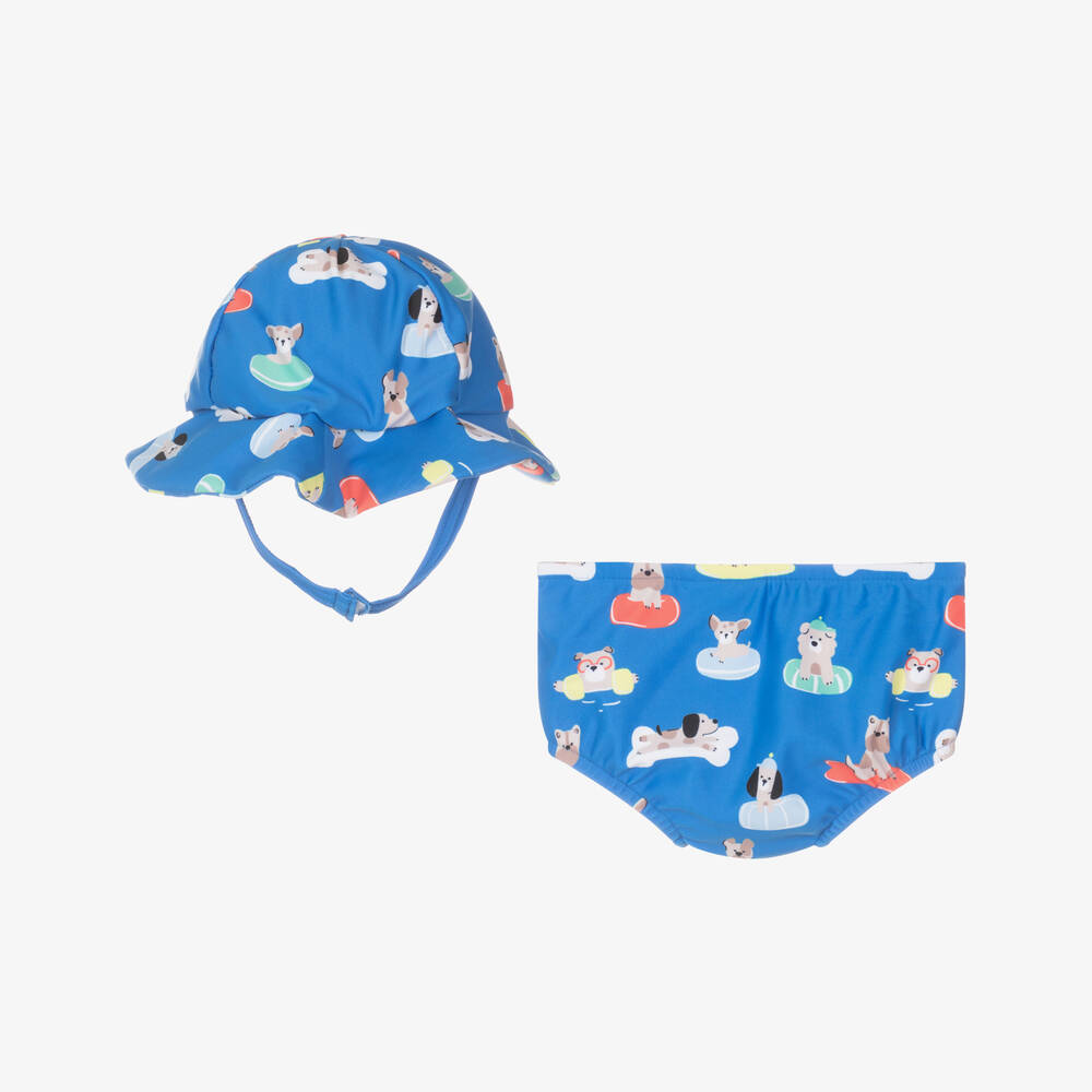 Mayoral Newborn-Baby Boys Blue Swim Pants Set (UPF40+) | Childrensalon Outlet