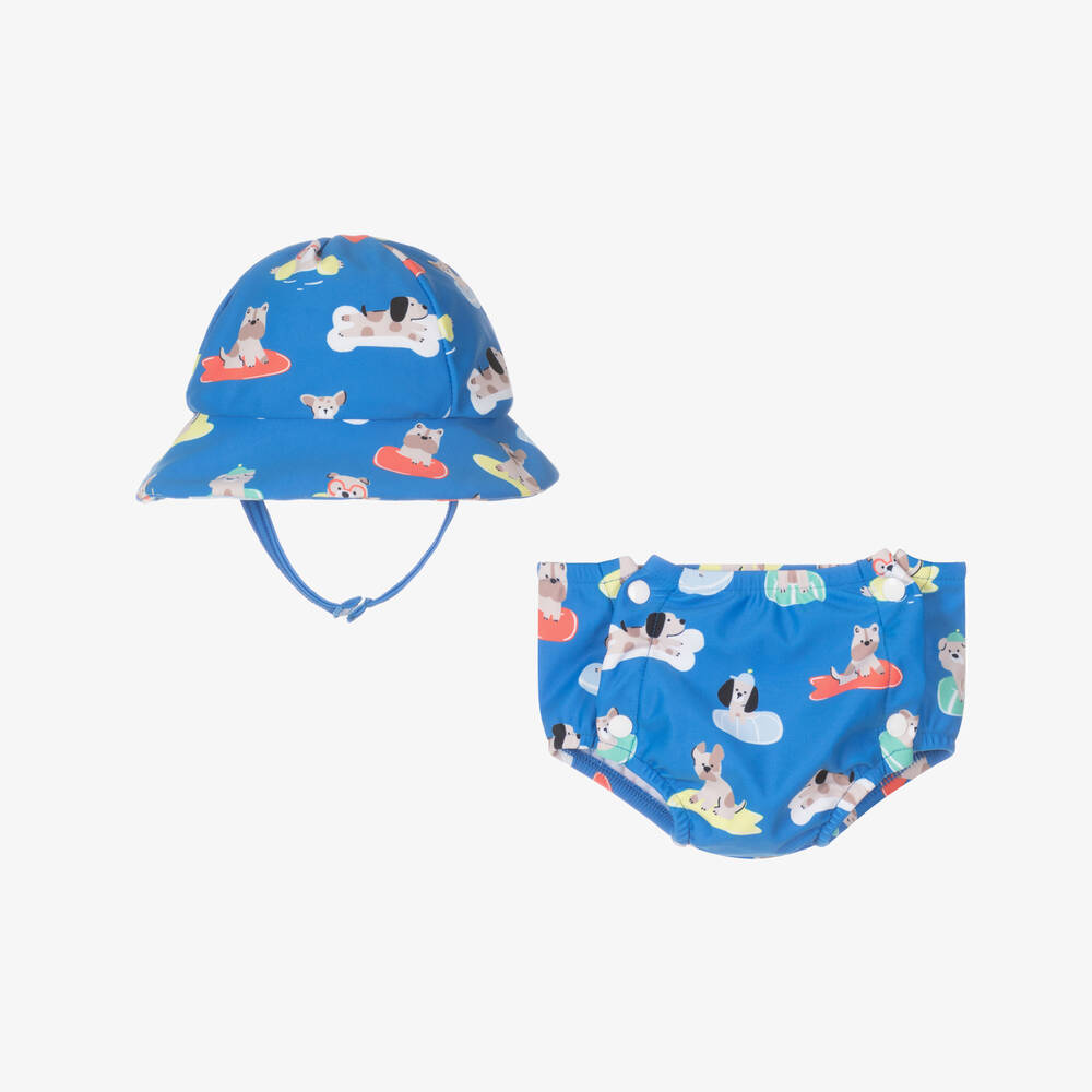 Mayoral Newborn-طقم سروال سباحة لون أزرق للمواليد (UPF40+) | Childrensalon Outlet