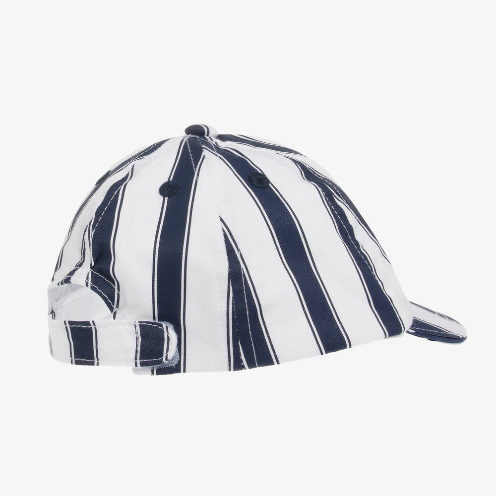 مايورال-كاب قطن مستدام مقلم لون كحلي وأبيض للمواليد | Childrensalon Outlet