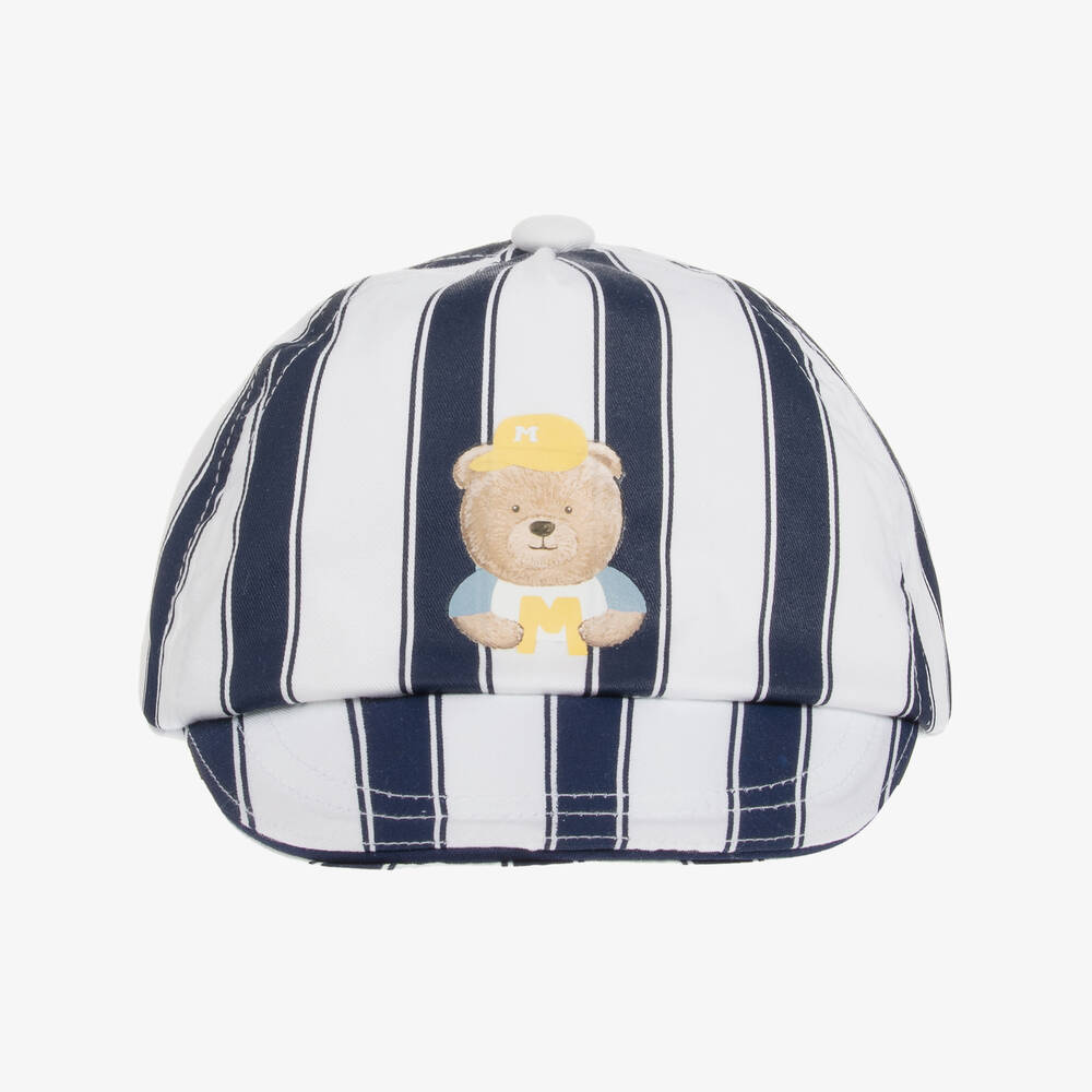 مايورال-كاب قطن مستدام مقلم لون كحلي وأبيض للمواليد | Childrensalon Outlet