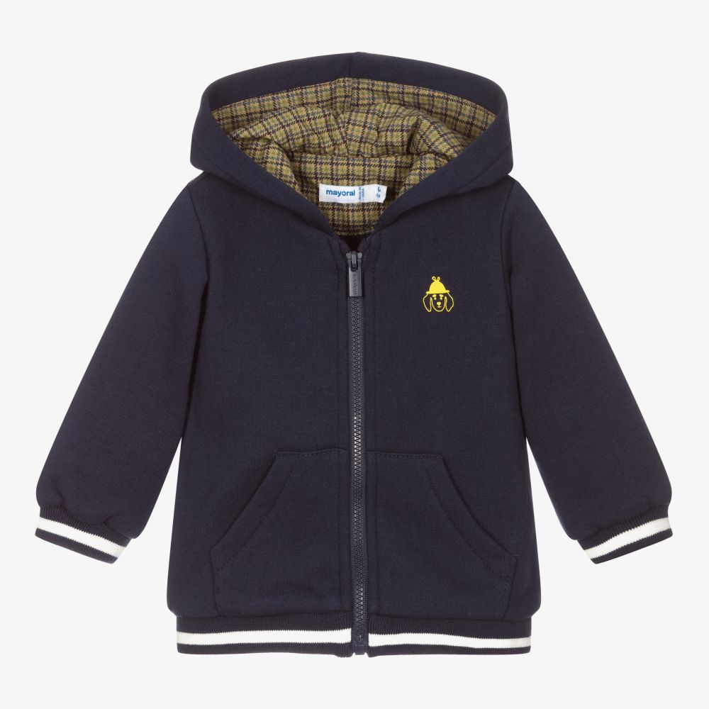 Mayoral - Baby Boys Blue Zip-up Hoodie | Childrensalon