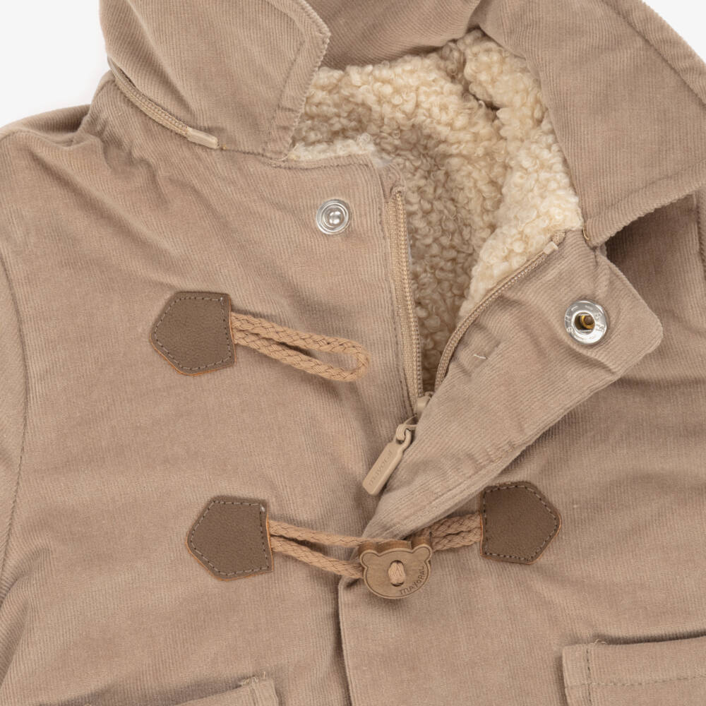 Mayoral Newborn-Baby Boys Brown Needlecord Duffle Coat | Childrensalon Outlet