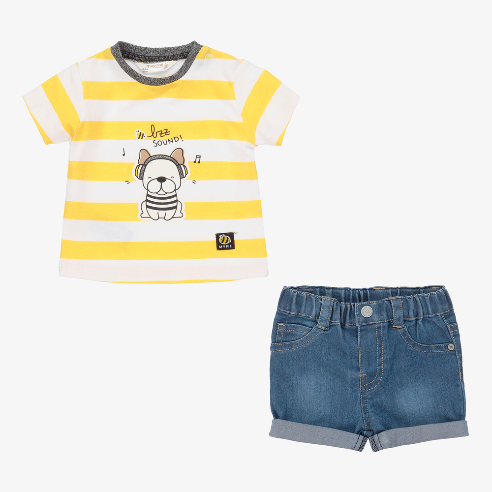 Mayoral Newborn-Baby Boys Cotton Shorts Set | Childrensalon Outlet