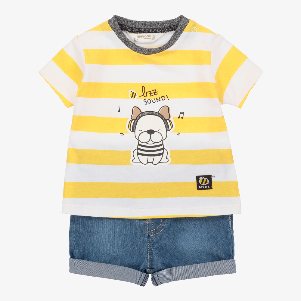 Mayoral Newborn - Топ и шорты из хлопка для малышей | Childrensalon