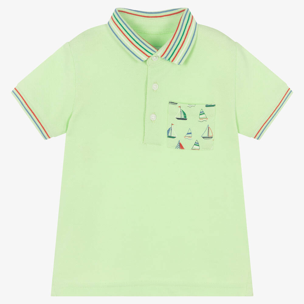 Mayoral - Grünes Boote-Baumwoll-Poloshirt | Childrensalon