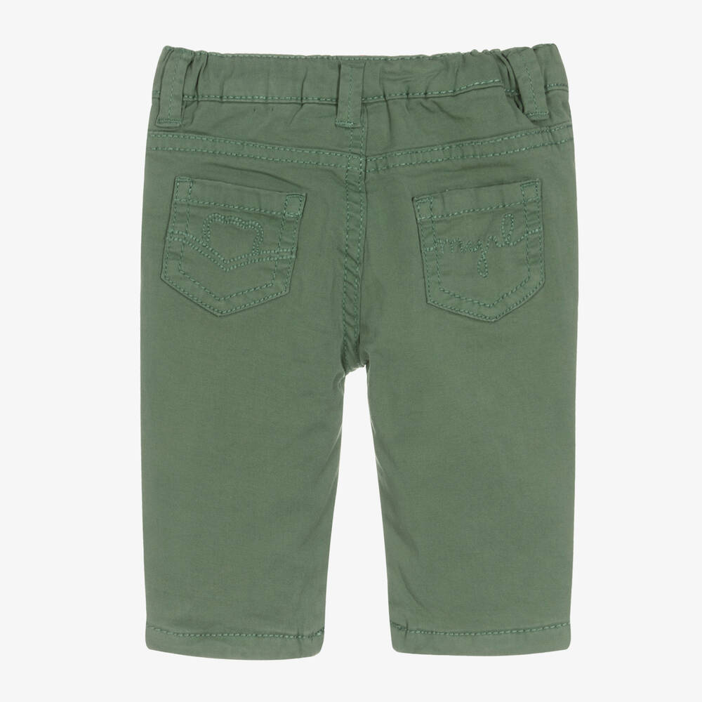 Mayoral Для новорожденных-Зеленые брюки чинос для малышей | Childrensalon Outlet