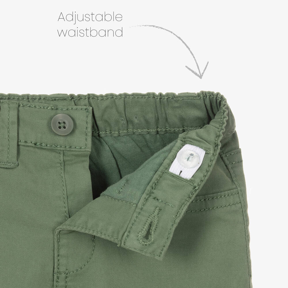 Mayoral Для новорожденных-Зеленые брюки чинос для малышей | Childrensalon Outlet