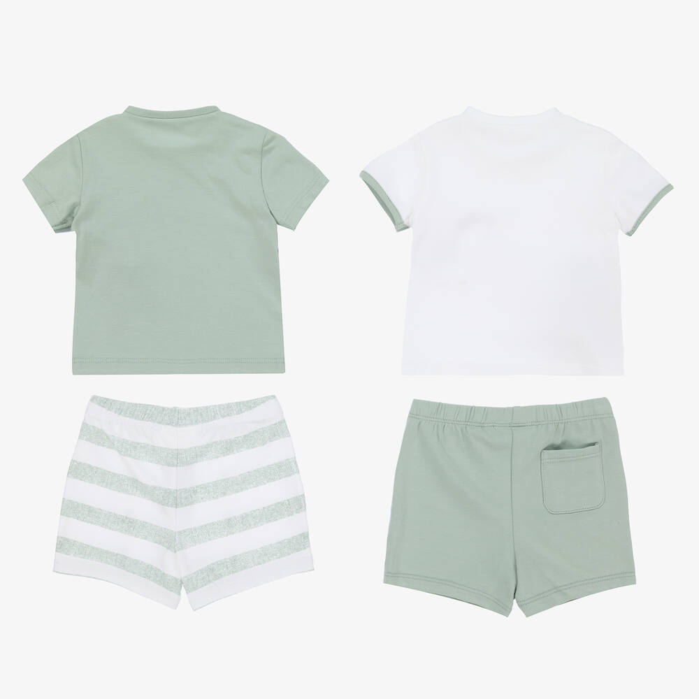 Mayoral-Baby Boys Green Cotton Shorts Set (2 Pack) | Childrensalon Outlet