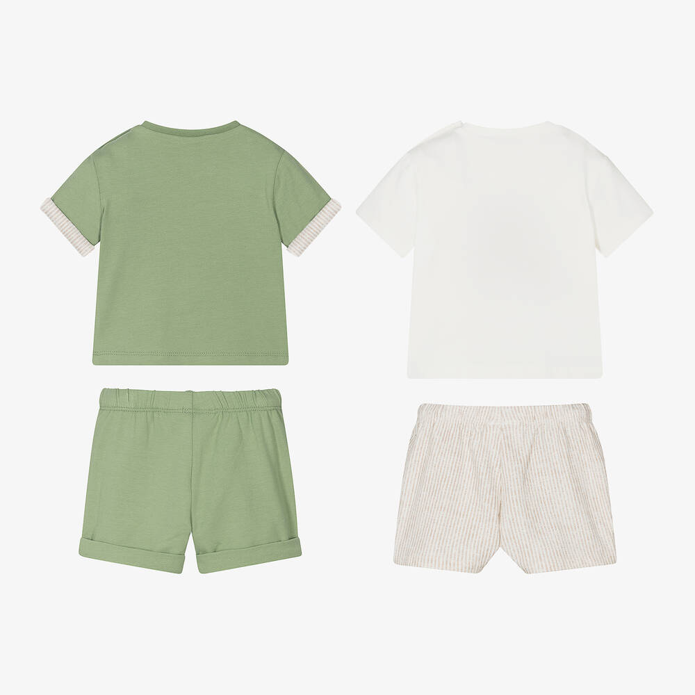 Mayoral Для новорожденных-Baby Boys Green Shorts Sets (2 Pack) | Childrensalon Outlet