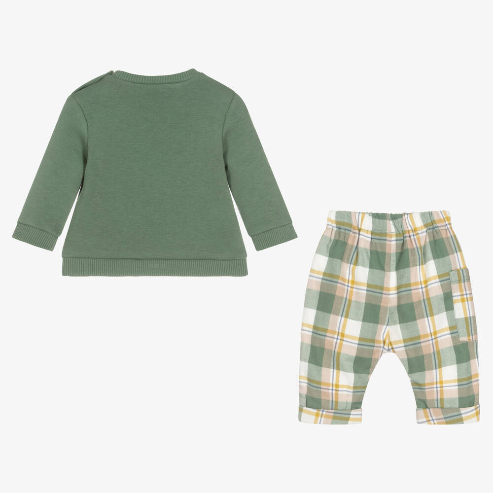 Mayoral Для новорожденных-Зеленый топ и штанишки для малышей | Childrensalon Outlet