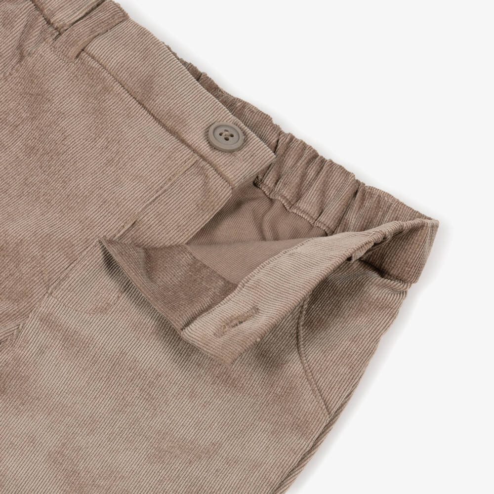 Mayoral Newborn-Baby Boys Grey & Beige Needlecord Trouser Set | Childrensalon Outlet