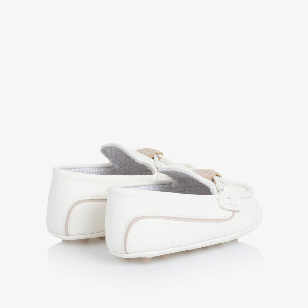 Mayoral Newborn-Baby Boys Ivory Faux Suede Pre Walker Moccasins | Childrensalon Outlet