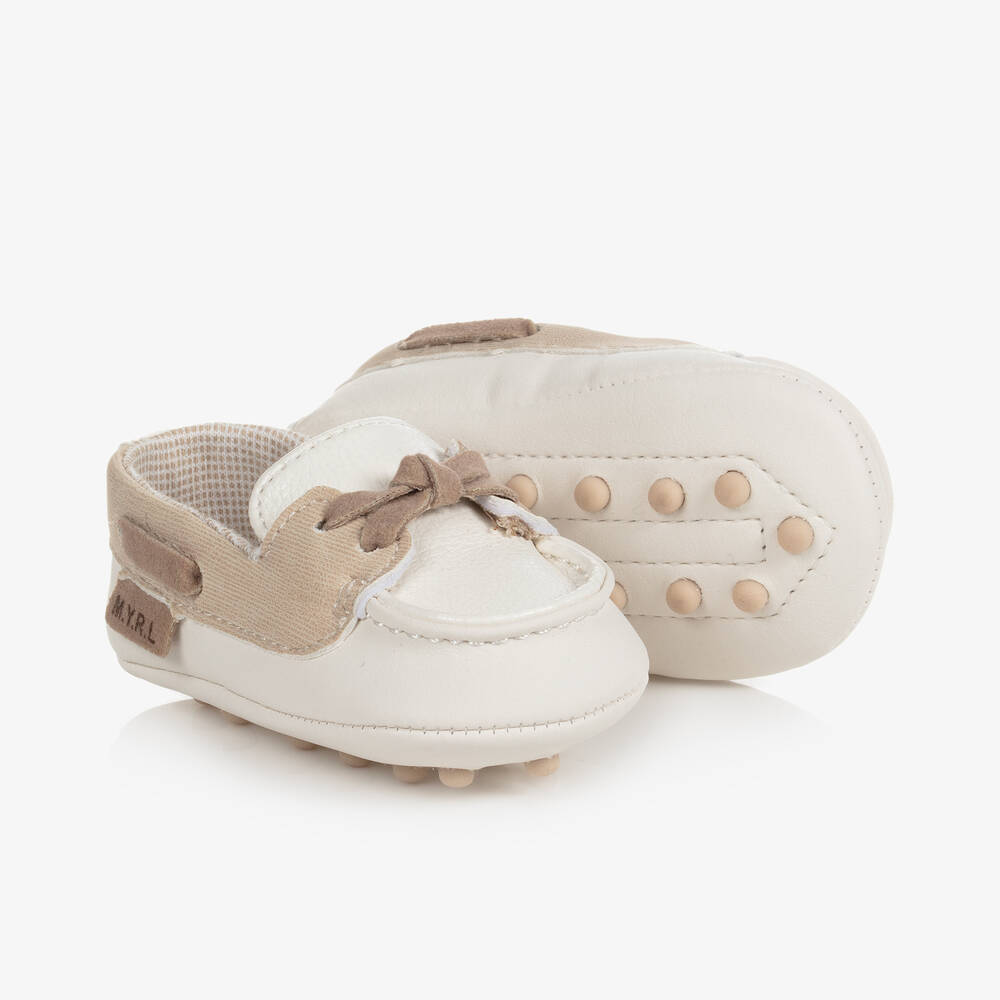 Mayoral - Moccasin-Krabbelschuhe elfenbeinf. | Childrensalon