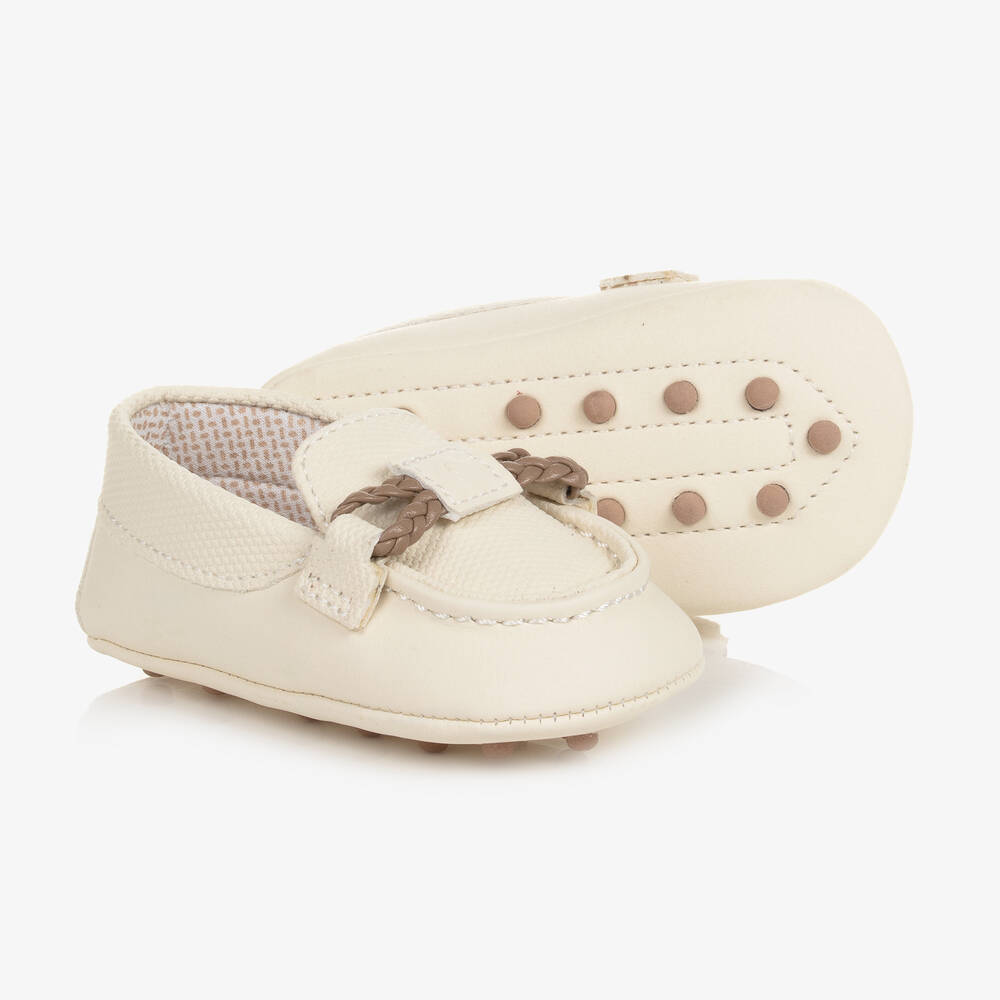 Mayoral - Moccasin-Krabbelschuhe Elfenbein | Childrensalon