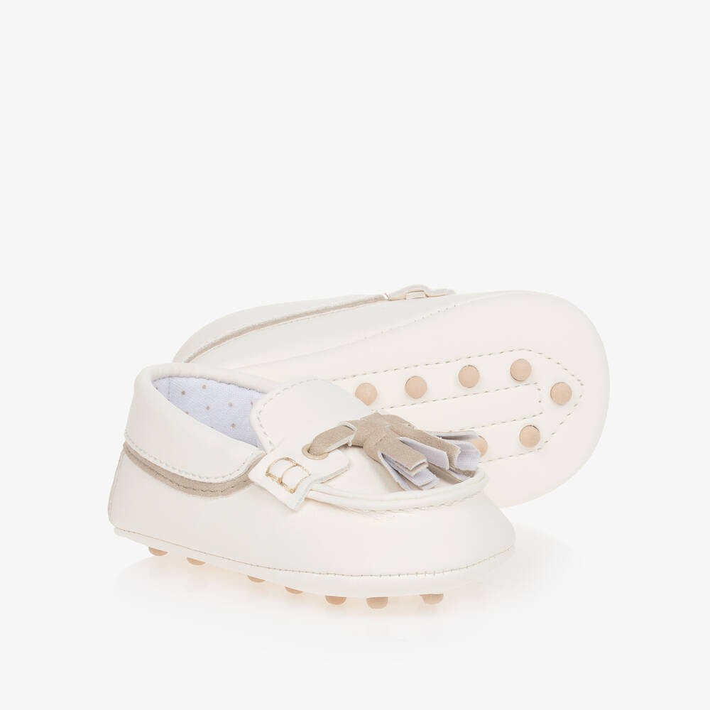 Baby Boys Ivory Pre Walker Moccasins