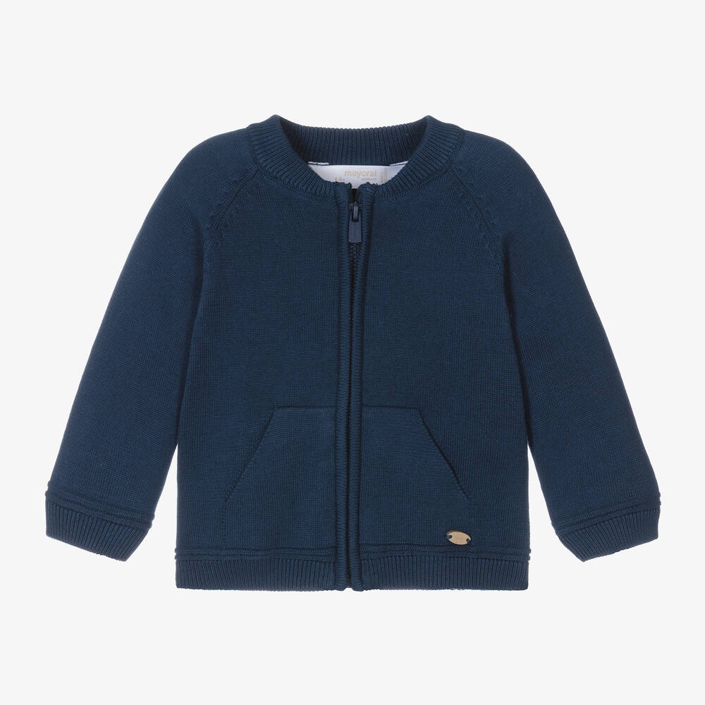 Boys navy blue cardigan hotsell