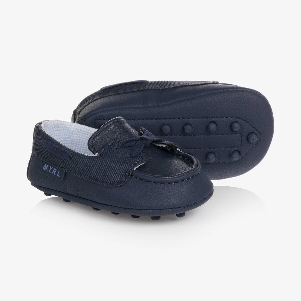 Mayoral - Baby Boys Navy Blue Pre-Walker Moccasins | Childrensalon