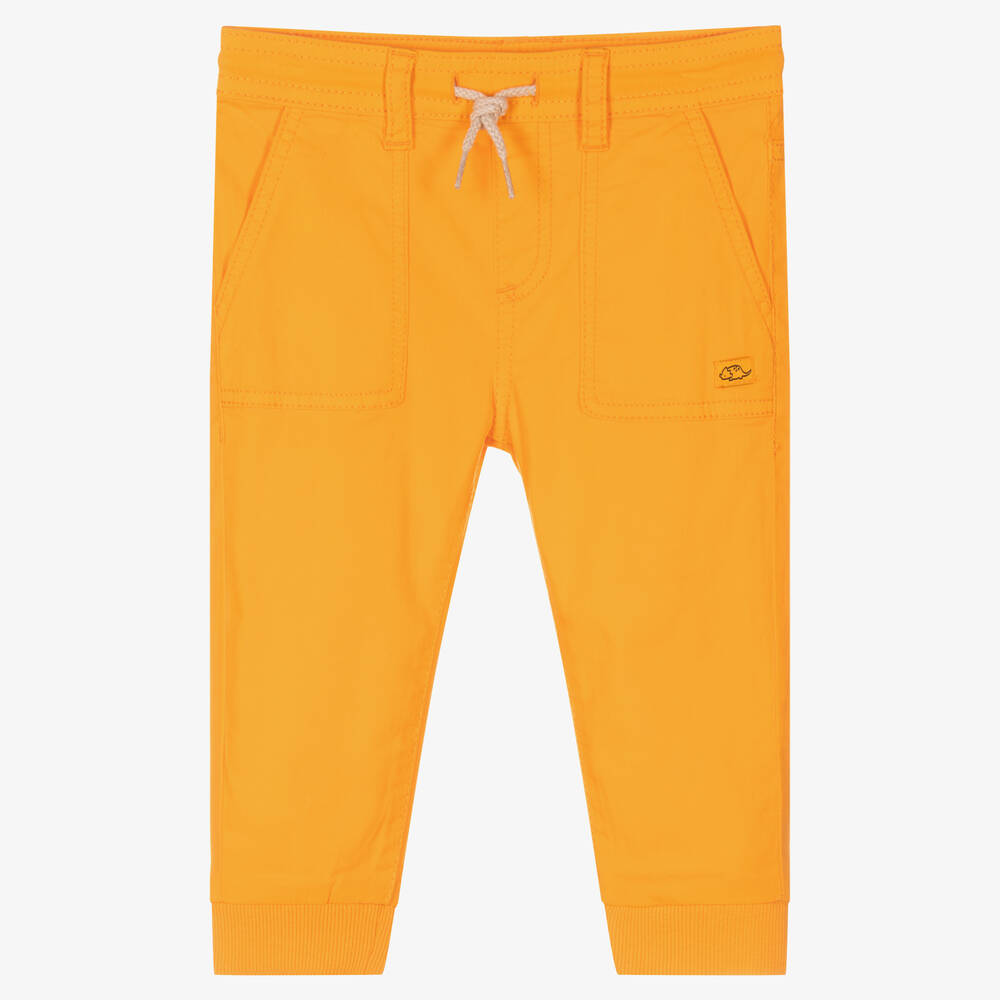 Mayoral - Baby Boys Orange Cotton Trousers | Childrensalon