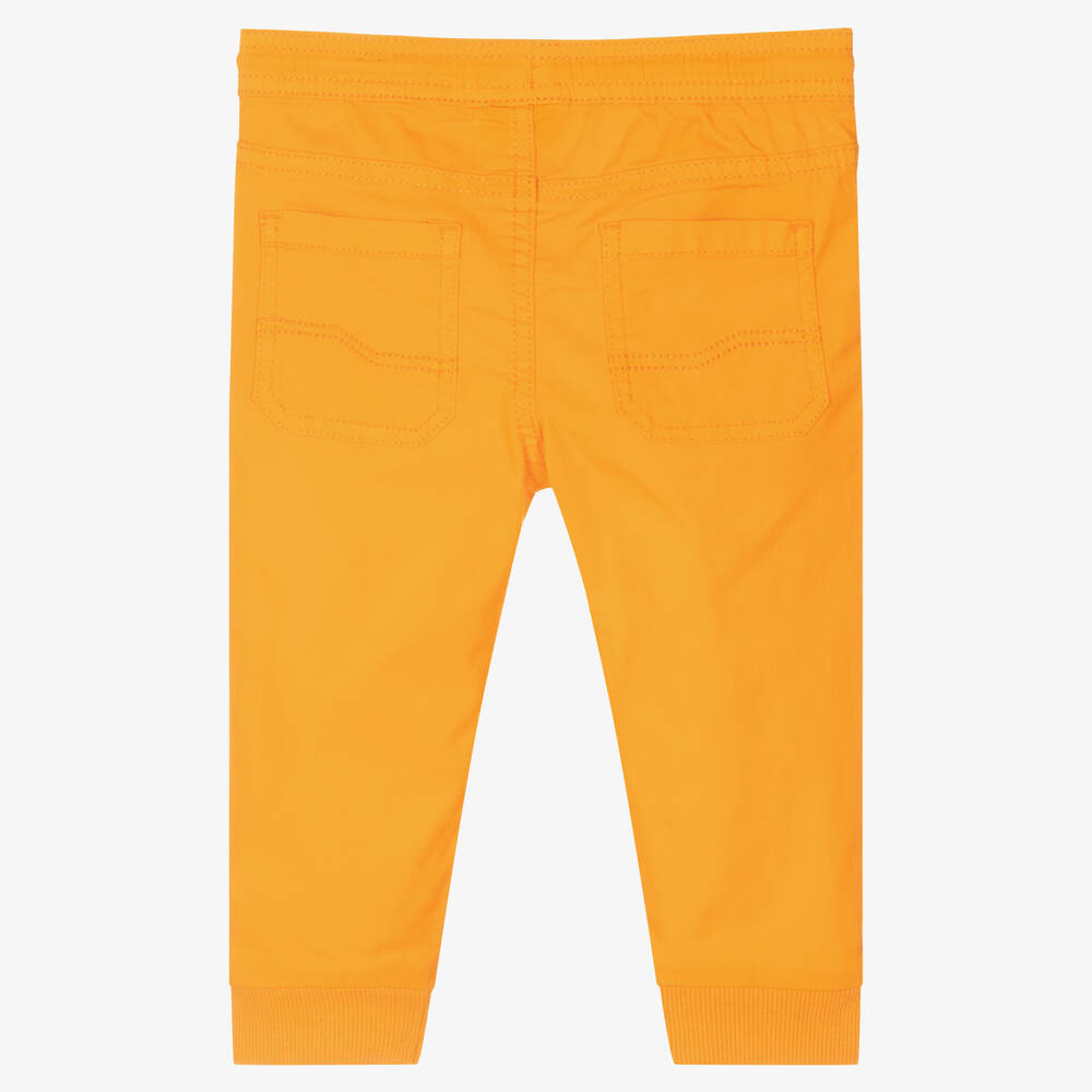 مايورال-بنطلون أطفال ولادي قطن مستدام تويل لون برتقالي | Childrensalon Outlet