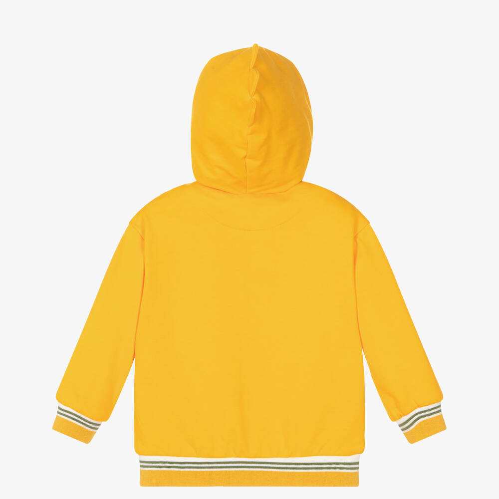 Mayoral-توب هودي بسحَّاب قطن جيرسي لون برتقالي | Childrensalon Outlet