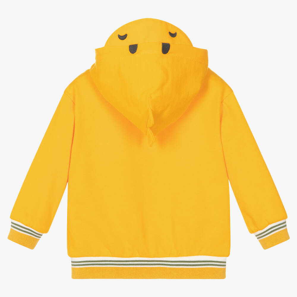 Mayoral-توب هودي بسحَّاب قطن جيرسي لون برتقالي | Childrensalon Outlet