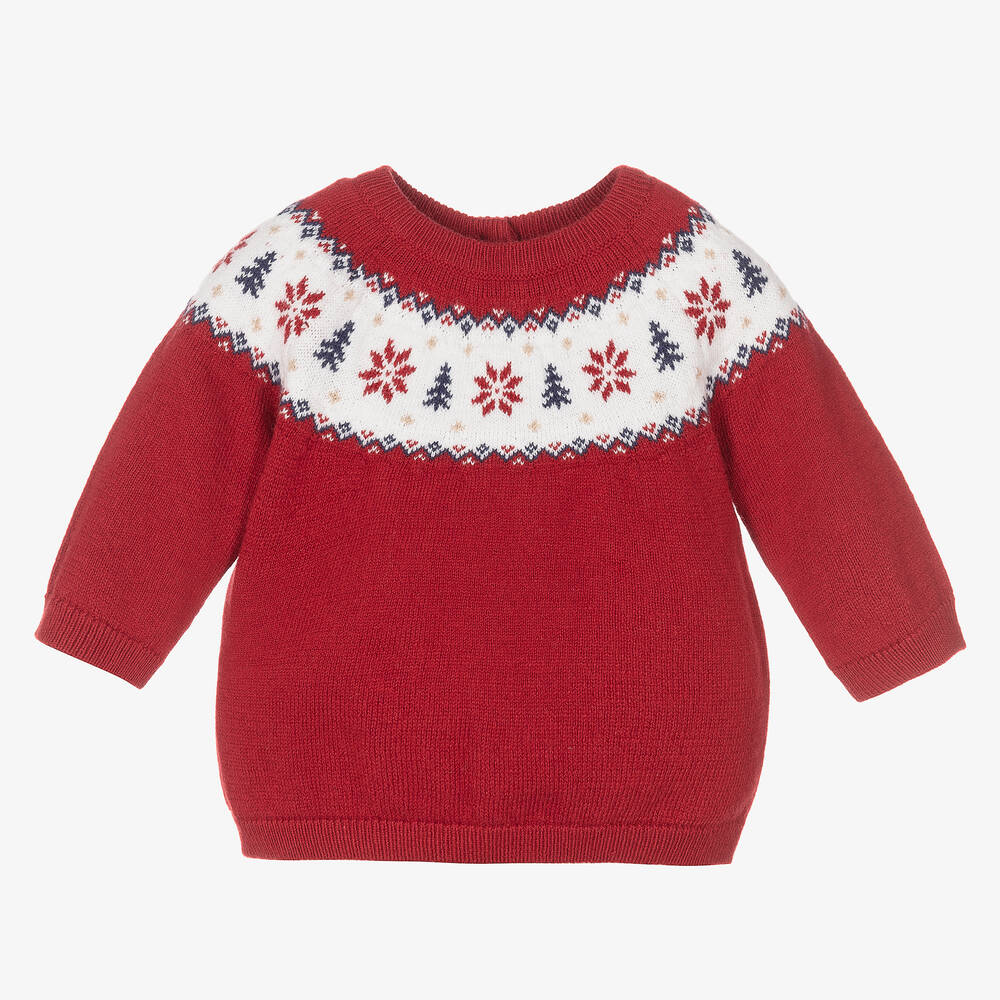 Mayoral Newborn - Baby Boys Red Cotton Sweater | Childrensalon