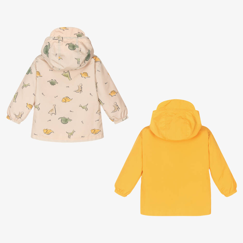 Mayoral-Baby Boys Reversible Beige & Orange Coat | Childrensalon Outlet