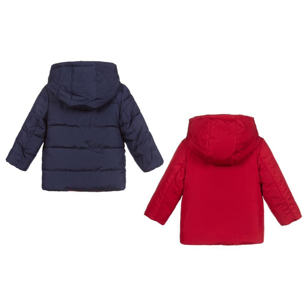 Mayoral Newborn Baby Boys Reversible Coat Childrensalon Outlet