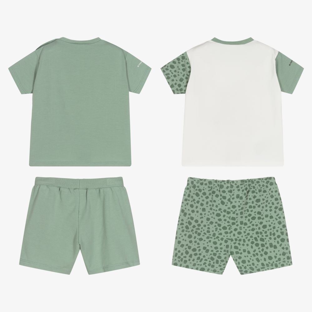 مايورال Newborn-طقم شورت قطن جيرسي مستدام لون كحلي وعاجي للمواليد (عدد 2) | Childrensalon Outlet