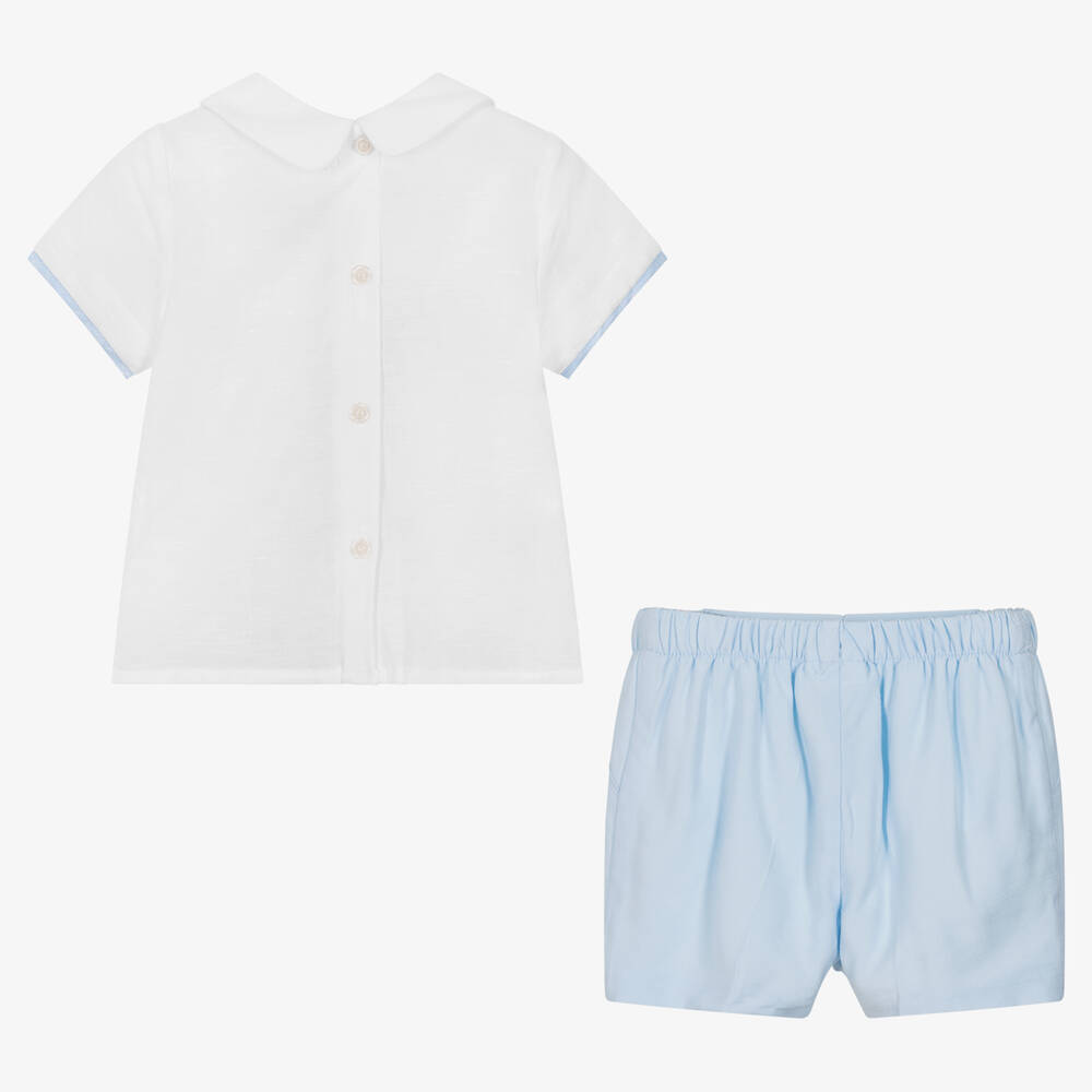 Mayoral Baby Boys Smart Blue Short Set Childrensalon Outlet