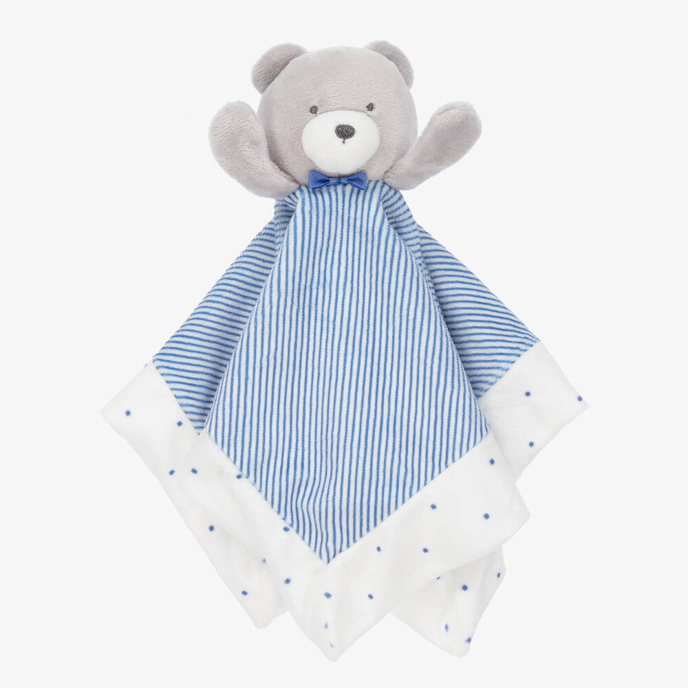 Mayoral-Baby Boys White & Blue Bear Doudou (31cm) | Childrensalon Outlet