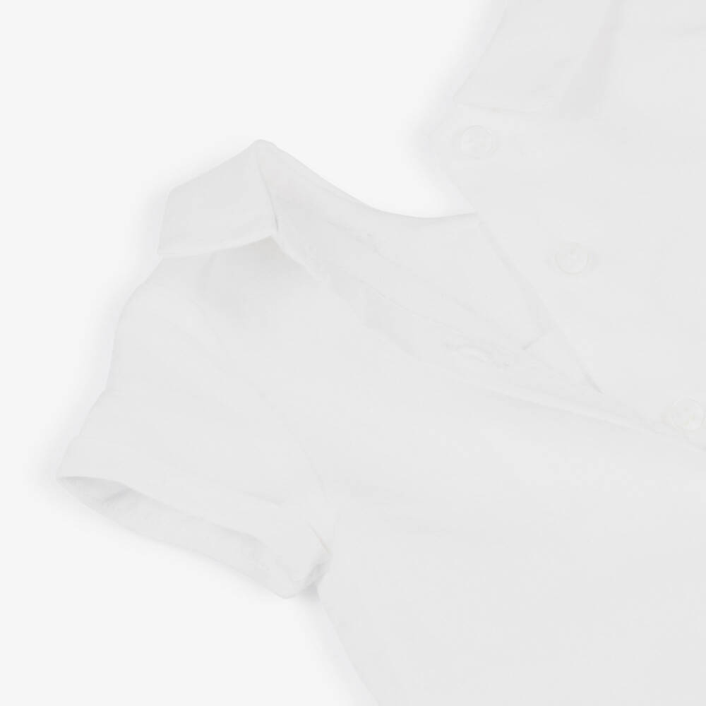 Mayoral Newborn-Baby Boys White & Blue Buster Suit | Childrensalon Outlet
