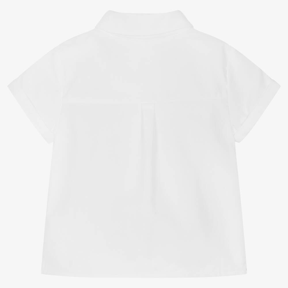 مايورال-قميص قطن لون أبيض للمواليد | Childrensalon Outlet