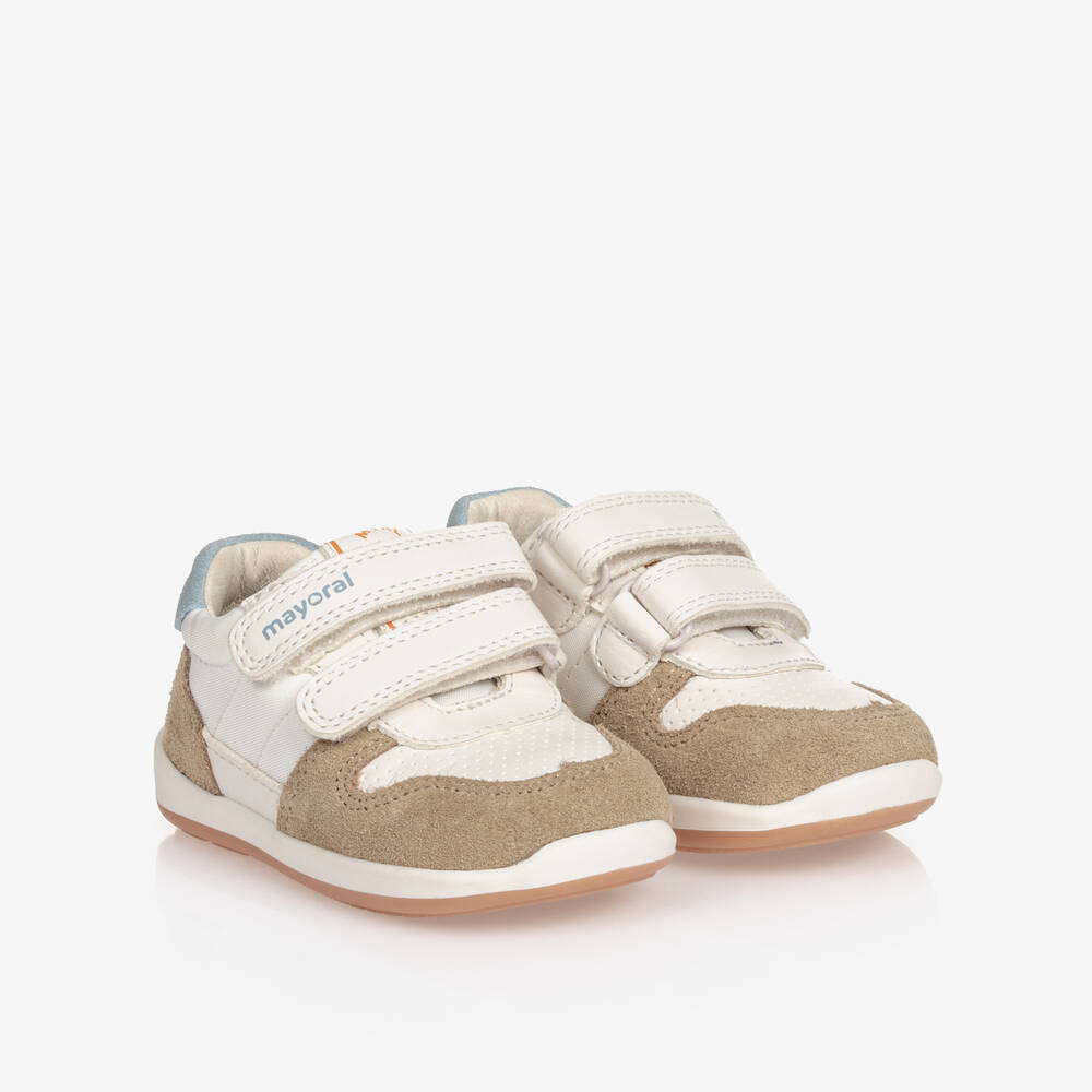 Mayoral Baby Boys First Walker Trainers Boys Infant 19 White Leather by Childrensalon