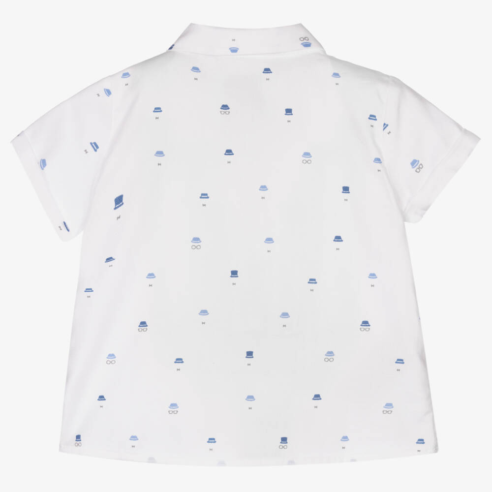 مايورال Newborn-قميص قطن بوبلين لون أبيض | Childrensalon Outlet