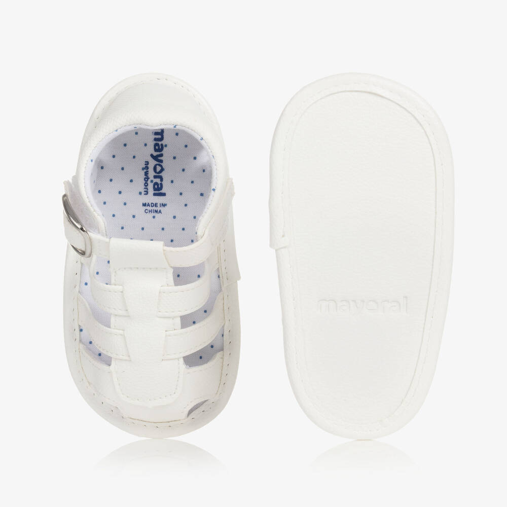 Mayoral-Baby Boys White Pre-Walker Sandals | Childrensalon Outlet