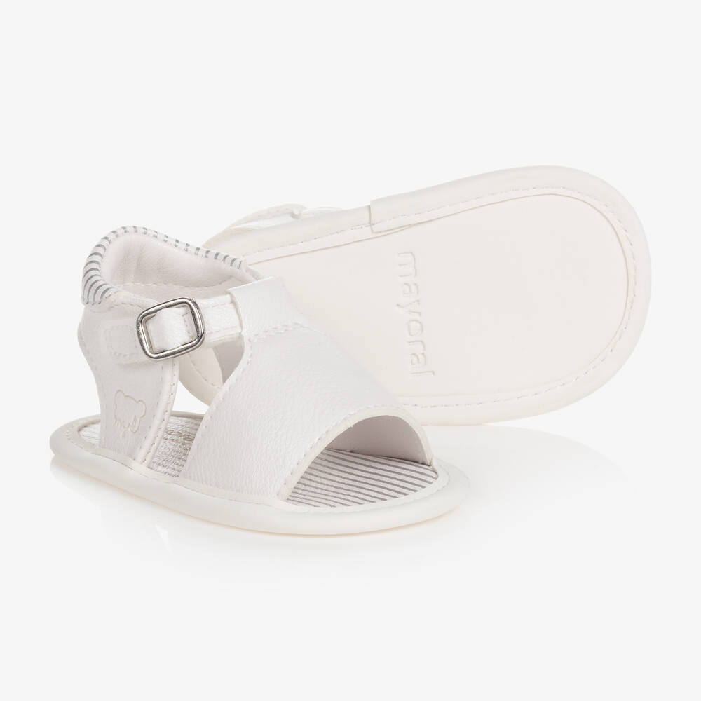 Mayoral - Weiße Krabbelsandalen für Babys | Childrensalon