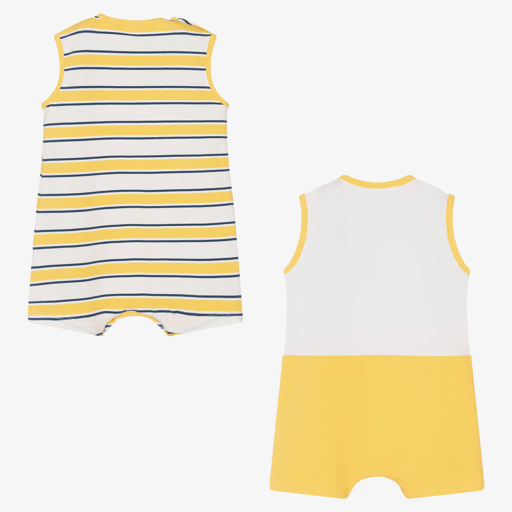 مايورال-تبّان قطن جيرسي لون أصفر وعاجي للمواليد (عدد 2) | Childrensalon Outlet