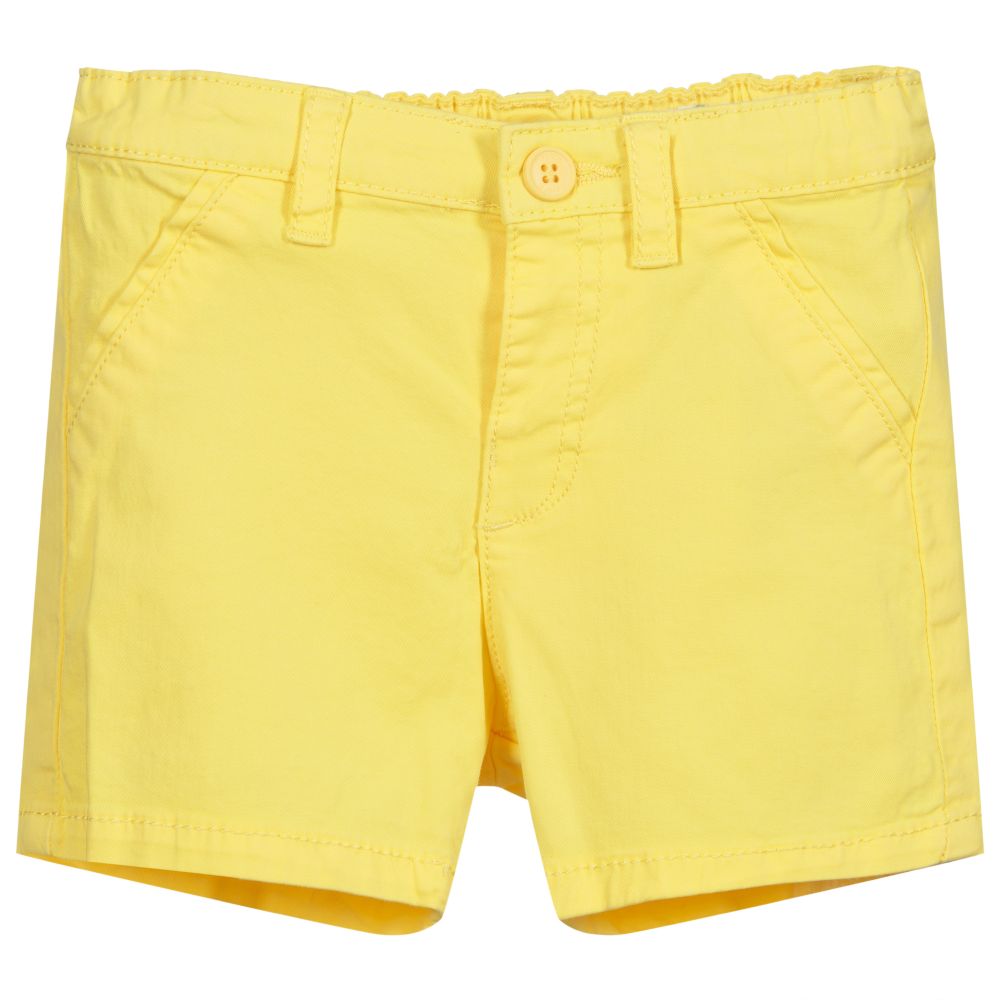 Mayoral - Baby Boys Yellow Cotton Shorts | Childrensalon